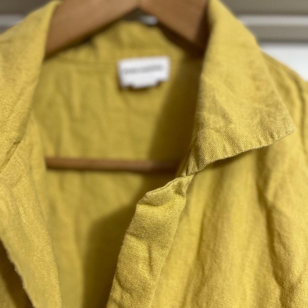 For Cynthia Mustard Sleeveless Button Down Pocket Dress Sz XS Women - Picture 8 of 8